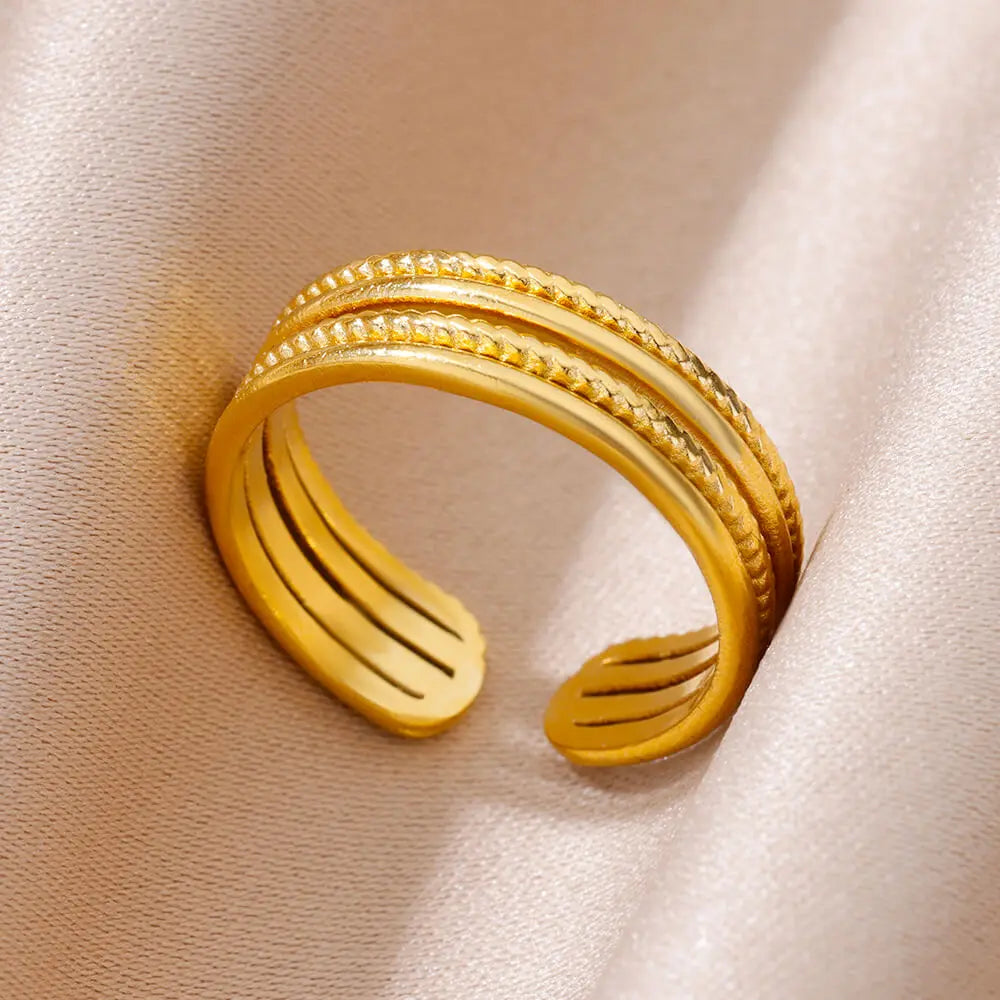 Adjustable gold rings
