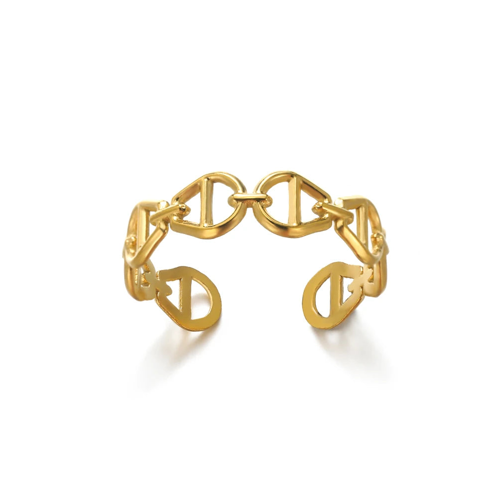 Adjustable gold rings