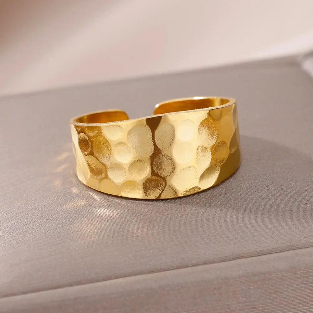 Adjustable gold rings