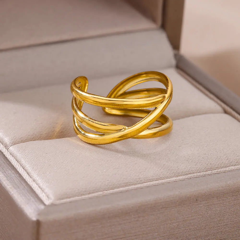 Adjustable gold rings