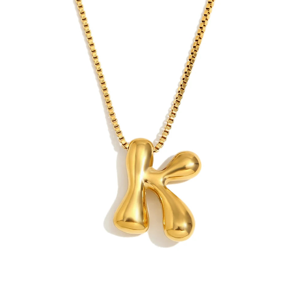 Bubble letter necklace