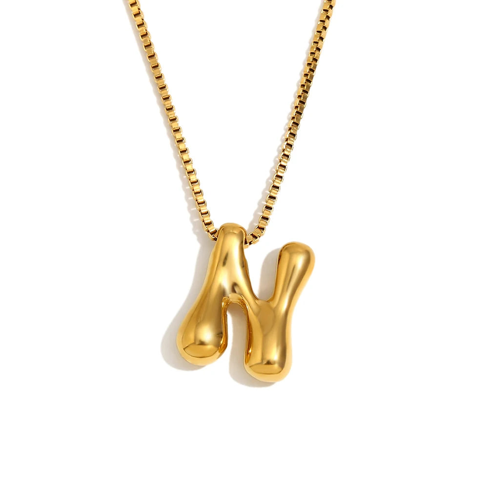 Bubble letter necklace