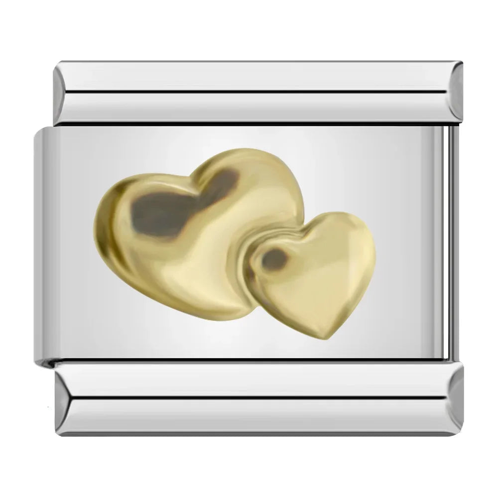 Heart design italian charms