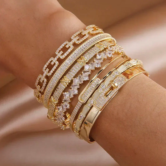 Classic crystal bangles