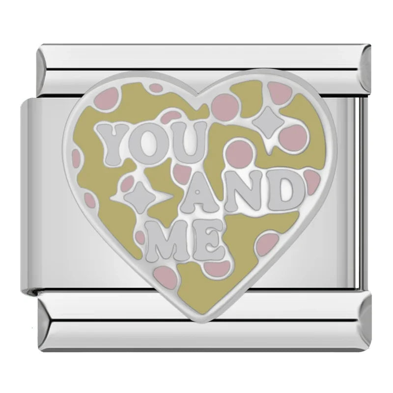 Heart design italian charms