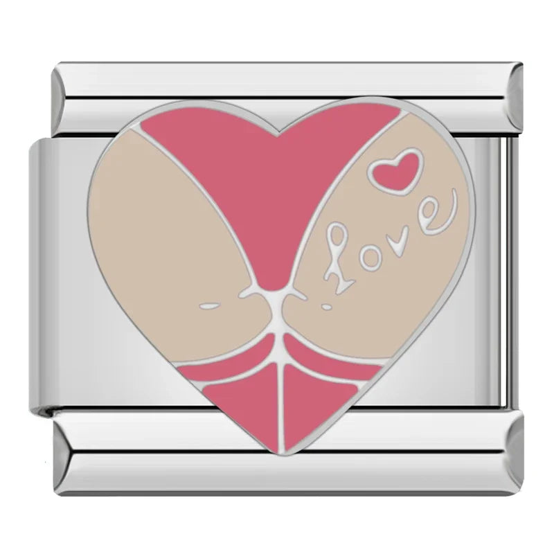 Heart design italian charms