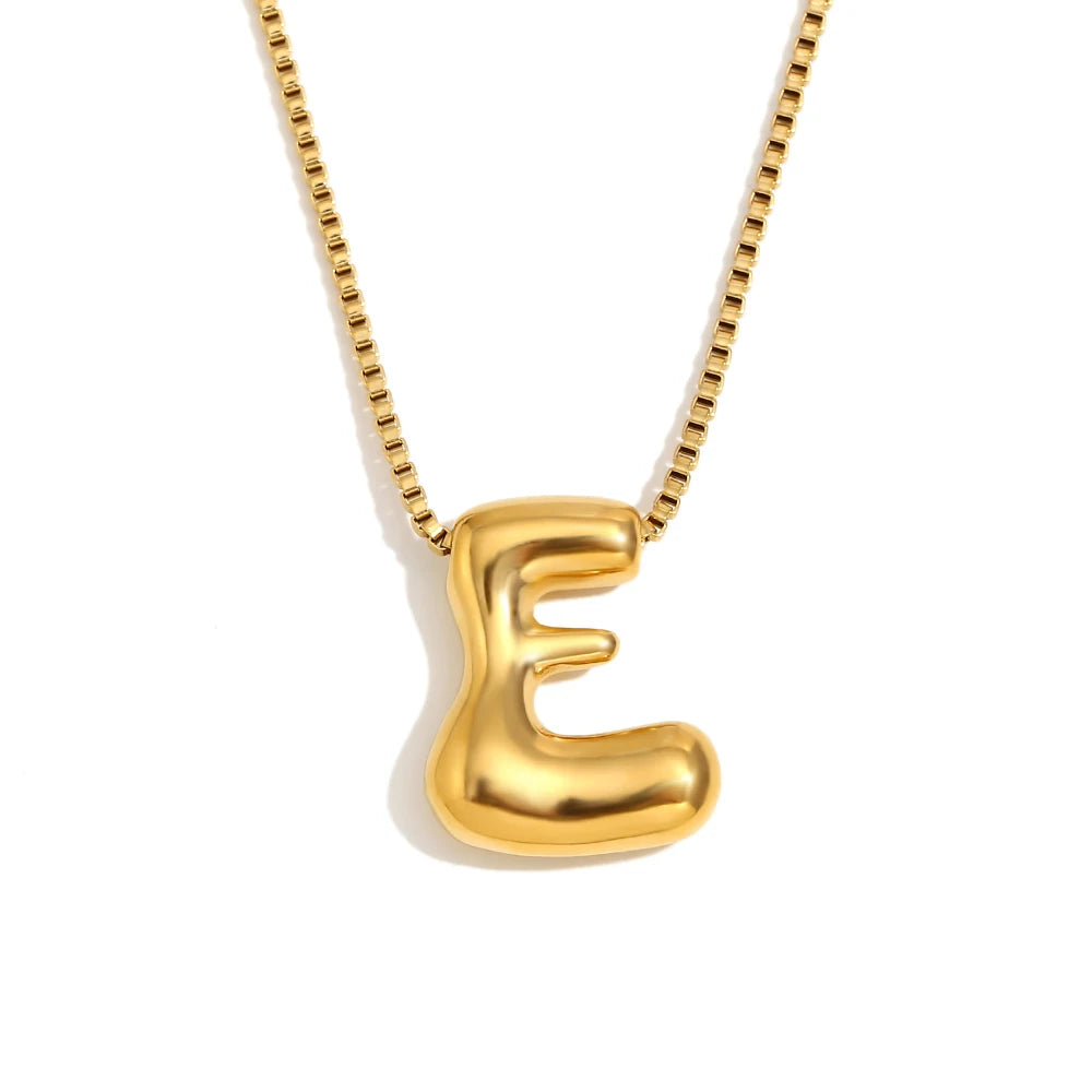 Bubble letter necklace