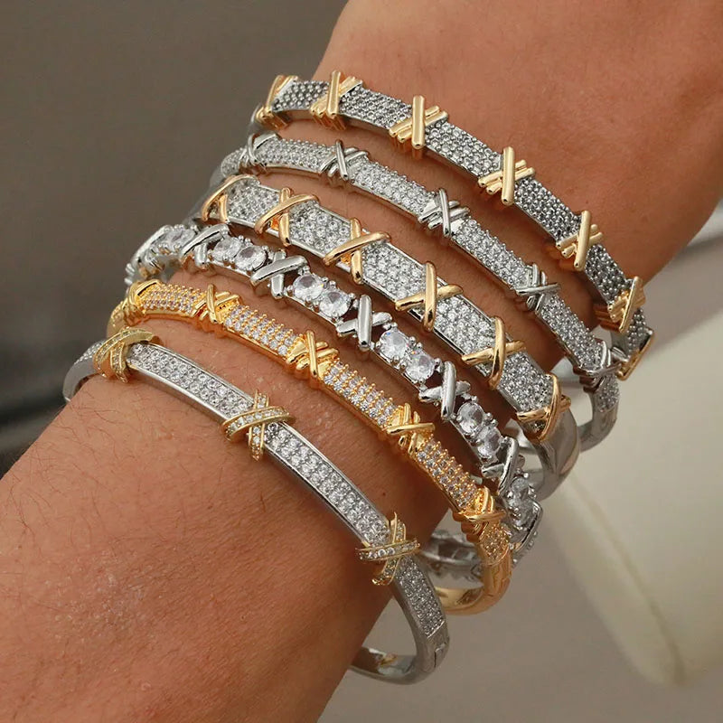 Bangles with crystals