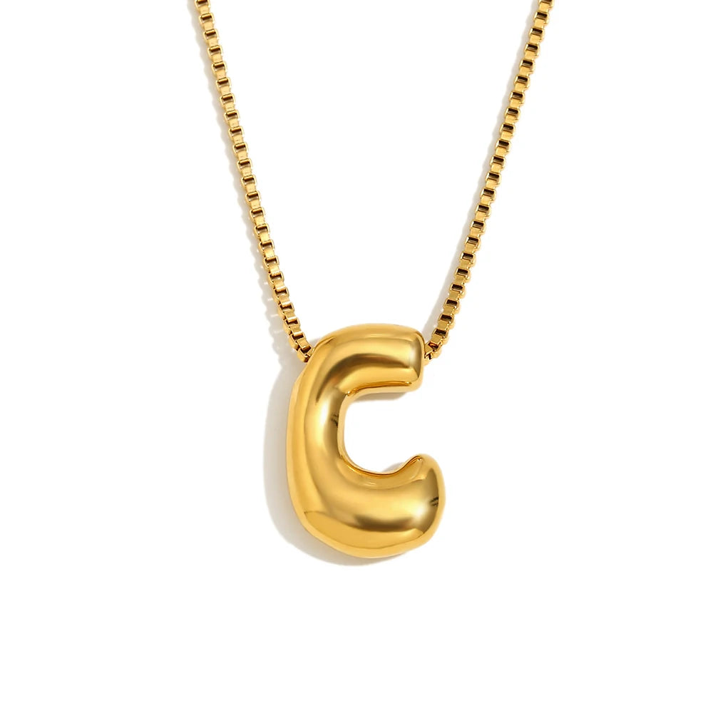 Bubble letter necklace