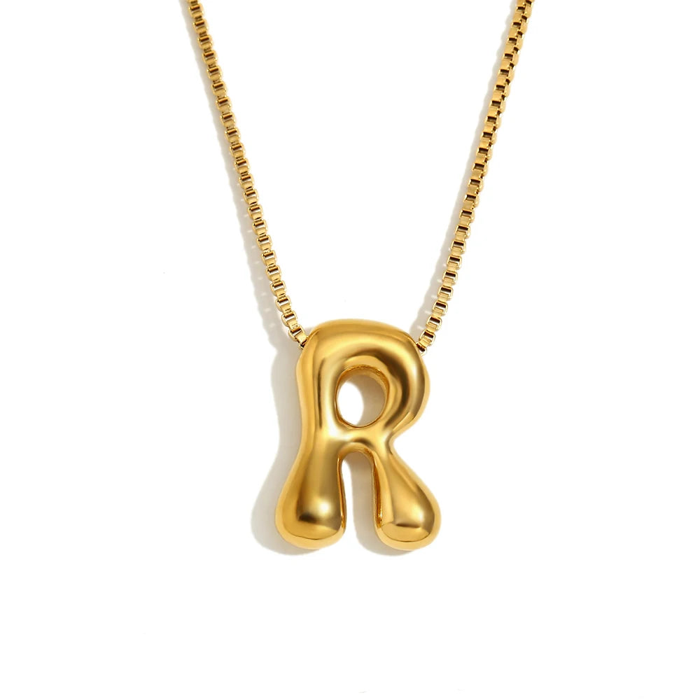 Bubble letter necklace