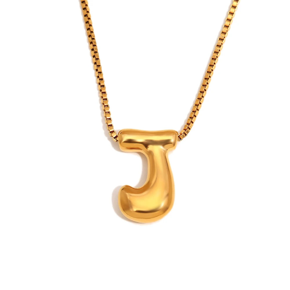 Bubble letter necklace