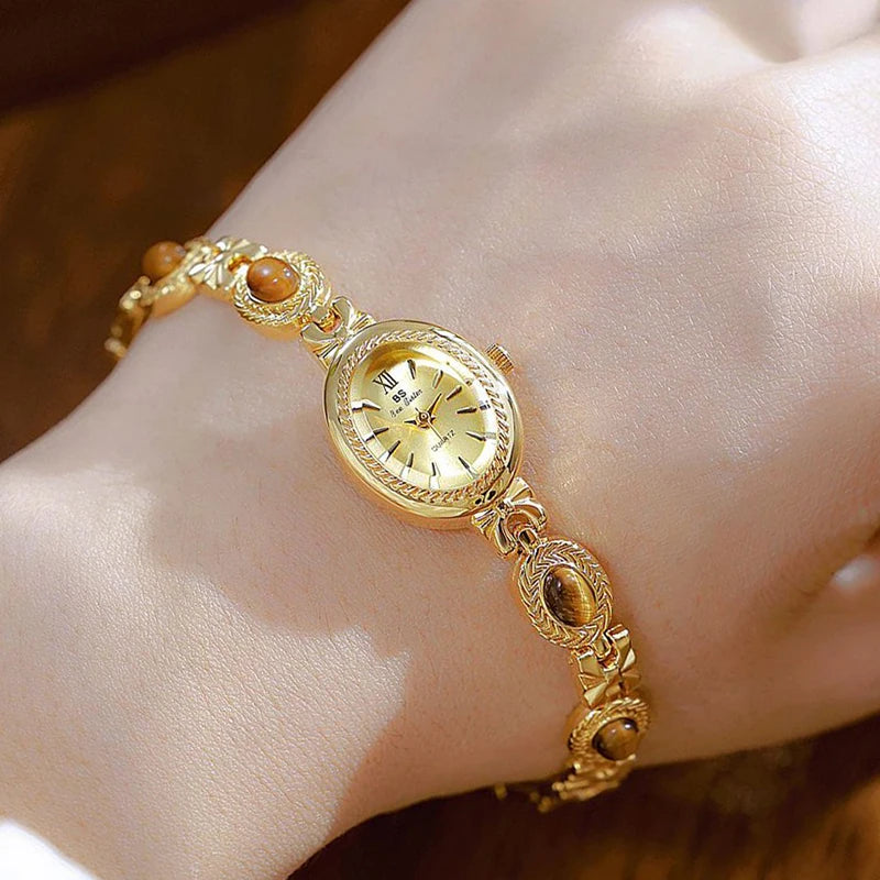 Simple gold watch