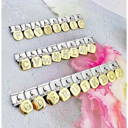 Italian dangling charms letters