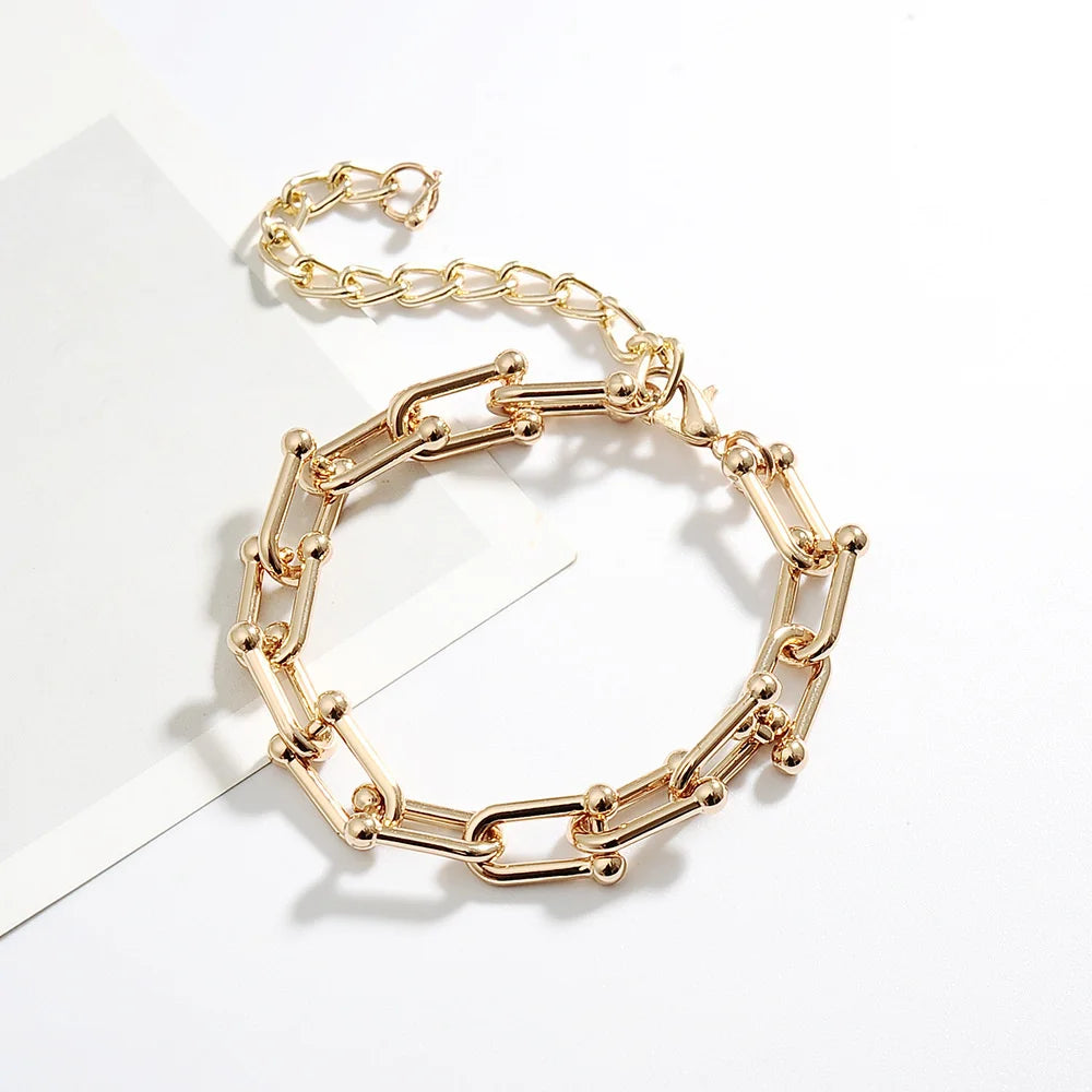 U-Shaped Horseshoe Buckle bracelet and necklace