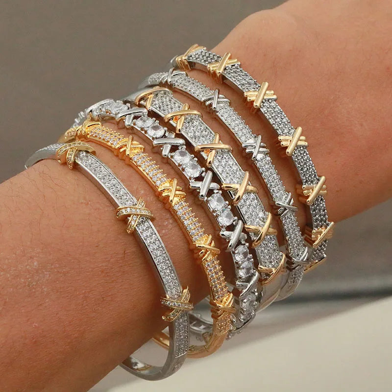 Bangles with crystals