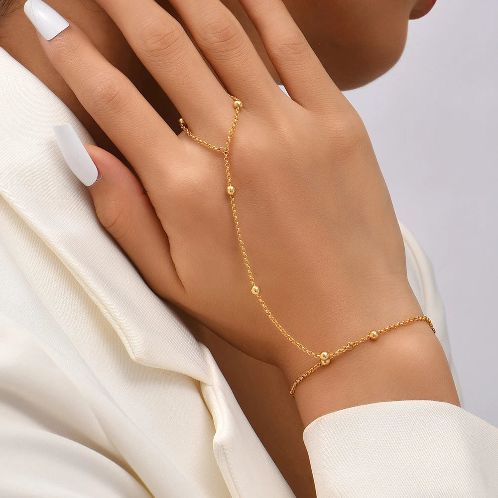 Gold hand chain