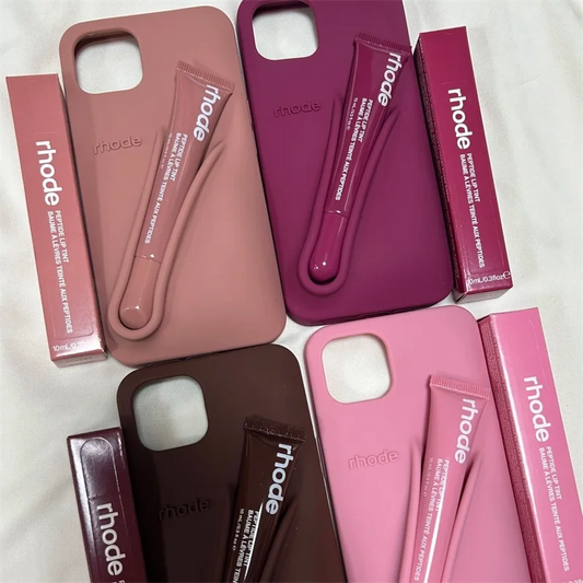 Lipstick Soft Silicone Case for iPhone 16 15 13 11 14 12 Pro Max Plus