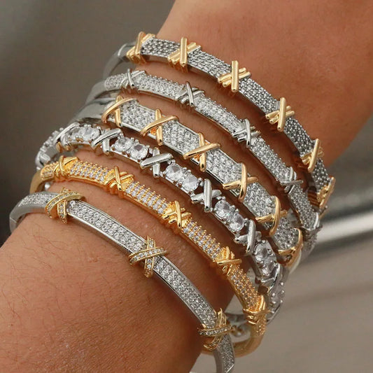 Bangles with crystals