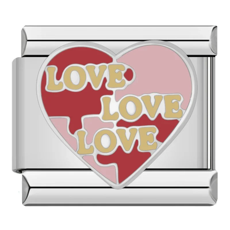 Heart design italian charms