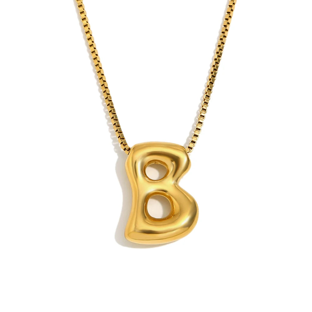 Bubble letter necklace